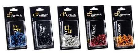 LIGHTECH Frame Screw Kit Silver Aluminum (22 Pieces) Yamaha Yzf-R6