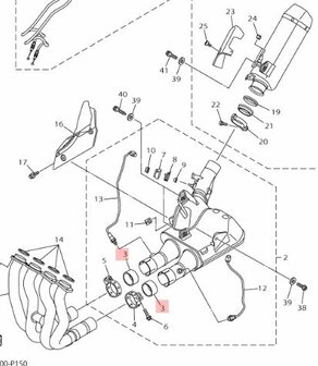 Yamaha R1 uitlaatpakkingen