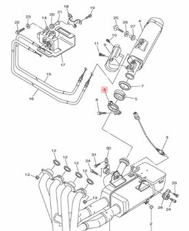 Yamaha R6 uitlaatklem