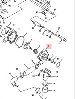 Waterpomp deksel Yamaha R6 (2)