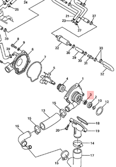 Oliekeerring waterpomp Yamaha R6