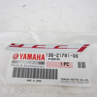 Yamaha YZF R6 13S 2009 Racing red sticker achterkuip bovenzijde