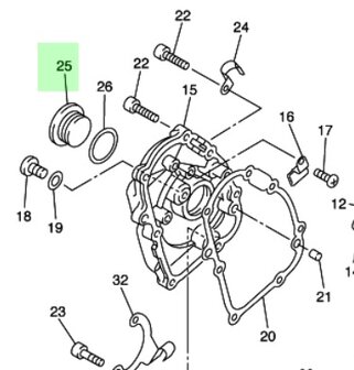 Yamaha YZF R6 5SL Oliepomp plug