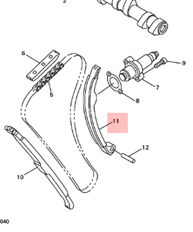 Nokkenas ketting geleider (DAMPER