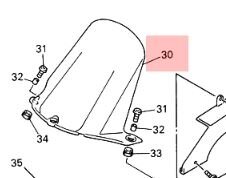 Yamaha R6 achterspatbord
