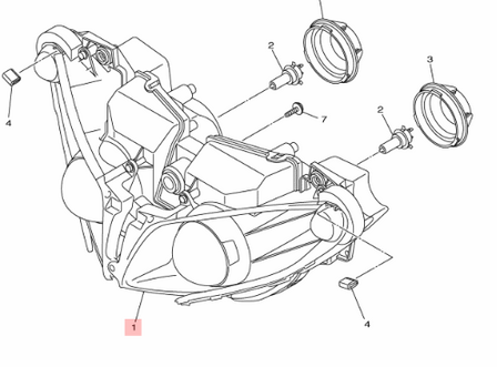 Koplamp unit Yamaha R1