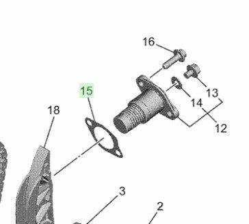 CP2 Pakking nokkenas kettingspanner 1WS-12213-00
