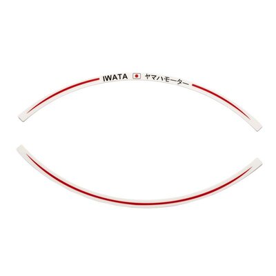 Yamaha YZF Wheel rim Stickers wit - rood - zwart IWATA