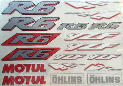 MDI Stickervel Yamaha R6 24x34cm