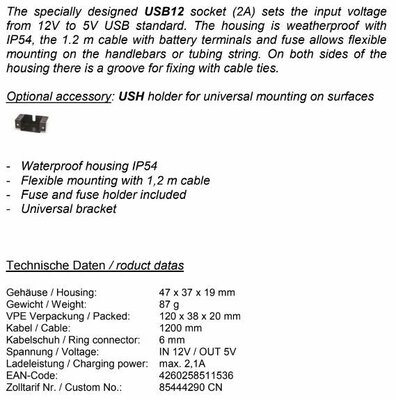 BAAS USB aansluiting/socket 2A 12V - 5V