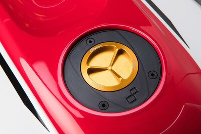LIGHTECH Fuel Tank Cap Black/Gold Screw Locking Yamaha Yzf-R1