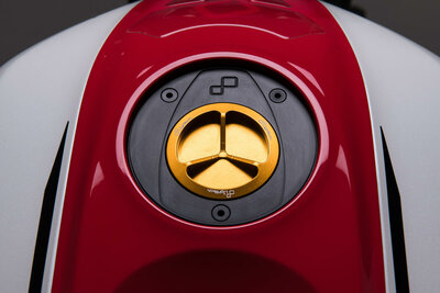 LIGHTECH Fuel Tank Cap Black/Gold Screw Locking Yamaha Yzf-R1