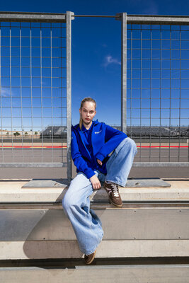 Paddock Blue Team Softshell voor dames Kazu