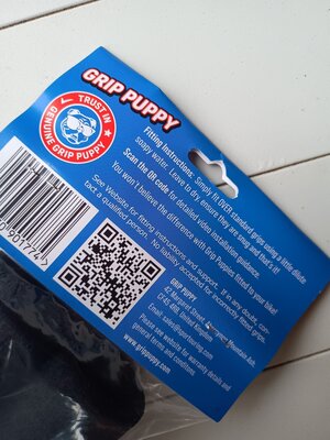 Griffgummi Grip Puppies handvatten zwart Wunderlich