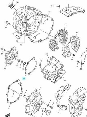 Yamaha R1 oliepompdeksel pakking