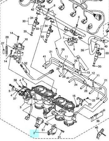 Yamaha R1 Throttle positie sensor