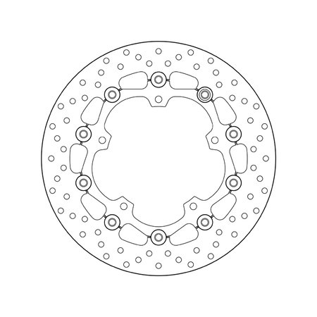 BREMBO ronde halfzwevende remschijf voor type 78.B408.49 Yamaha YZF R3