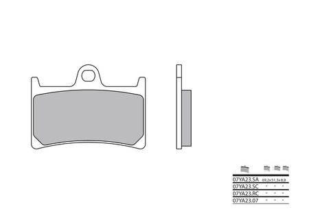 BREMBO Remblokken 07YA23SA gesinterd metaal