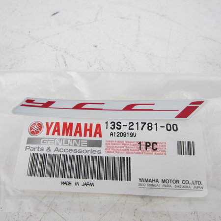 Yamaha YZF R6 13S 2009 Racing red sticker achterkuip bovenzijde