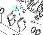 Remblok voorzijde Yamaha R1 (origineel)