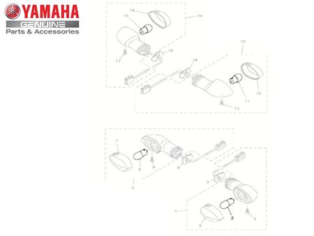 Yamaha knipperlicht lampjes (12V-10W) RY10