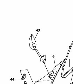 Yamaha YZF R1 5VY Spiegel rechts