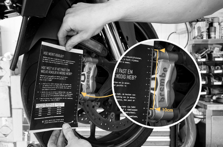 Roadlok motorslot voor radiale remklauwen