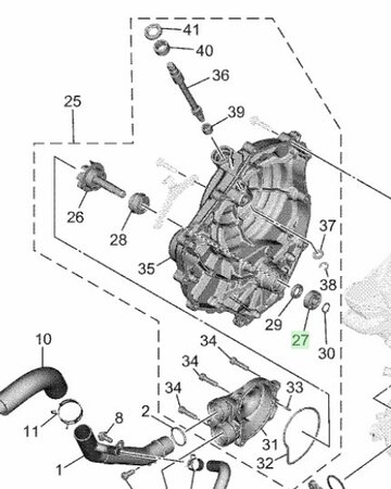 Lager Yamaha waterpomp / drukplaat koppeling 93306-00106