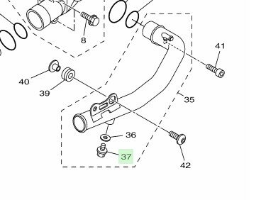 Yamaha R1 koelvloeistofwater aftapplug 90153-06002